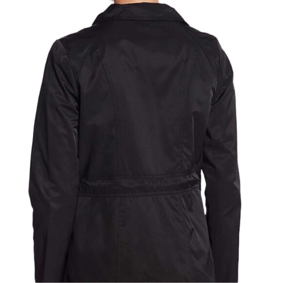 GUESS Women’s Lace Up Hooded Water Resistant Raincoat Jacket in the Size Medium - Picture 4 of 16